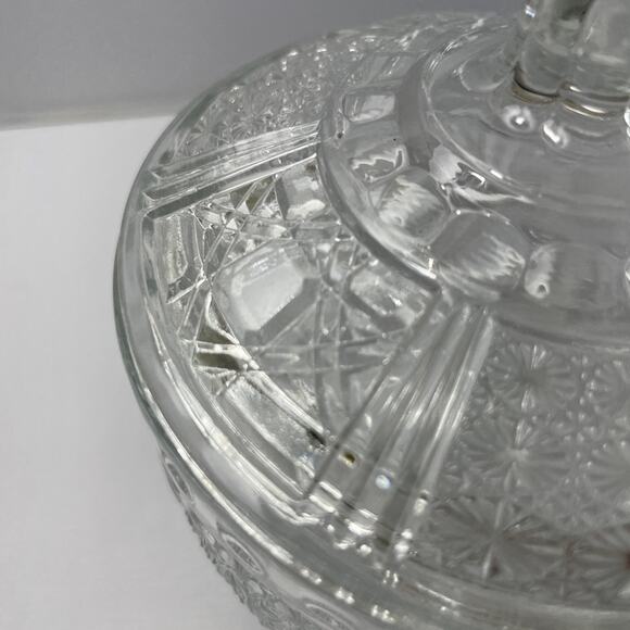 Pair of Vintage Pressed Glass Jam‎ Jars or Candy Dishes - Picture 6 of 10